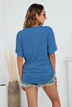 Load image into Gallery viewer, V-Neck Side Ruched Tee