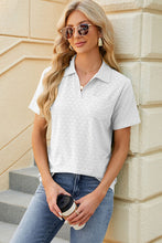 Load image into Gallery viewer, Pocketed Johnny Collar Short Sleeve Blouse