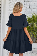 Load image into Gallery viewer, V-Neck Flounce Sleeve Tiered Dress