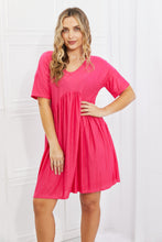 Load image into Gallery viewer, BOMBOM Another Day Swiss Dot Casual Dress in Fuchsia