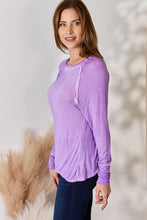 Load image into Gallery viewer, Zenana Washed Scoop Neck Long Sleeve Blouse