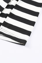 Load image into Gallery viewer, Striped V-Neck Short Sleeve Side Slit Dress