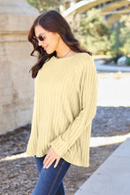 Load image into Gallery viewer, Basic Bae Full Size Ribbed Round Neck Long Sleeve Knit Top