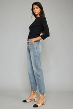 Load image into Gallery viewer, Kancan High Waist Raw Hem Cropped Wide Leg Jeans