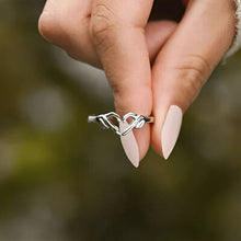 Load image into Gallery viewer, Hand Heart Shape 925 Sterling Silver Open Ring