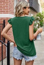 Load image into Gallery viewer, Ruffled Ruched Round Neck Tank