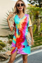 Load image into Gallery viewer, Twisted V-Neck Short Sleeve Dress