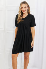 Load image into Gallery viewer, BOMBOM Another Day Swiss Dot Casual Dress in Black