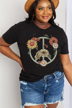 Load image into Gallery viewer, Simply Love Full Size Flower Graphic Cotton Tee