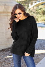 Load image into Gallery viewer, Basic Bae Full Size Ribbed Round Neck Long Sleeve Knit Top