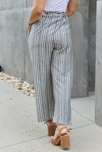 Load image into Gallery viewer, Heimish Find Your Path Full Size Paperbag Waist Striped Culotte Pants