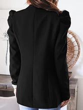 Load image into Gallery viewer, Collared Neck Puff Sleeve Blazer