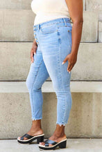 Load image into Gallery viewer, Judy Blue Full Size Button Fly Raw Hem Jeans