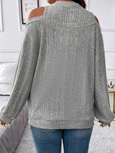 Load image into Gallery viewer, Round Neck Cold Shoulder Sweater