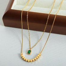 Load image into Gallery viewer, 18K Gold-Plated Double-Layered Necklace