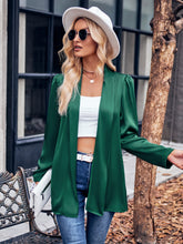 Load image into Gallery viewer, Open Front Puff Sleeve Cardigan