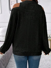 Load image into Gallery viewer, Round Neck Cold Shoulder Sweater