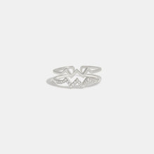 Load image into Gallery viewer, Wave Shape Inlaid Zircon Open Ring