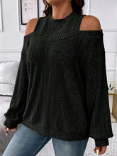 Load image into Gallery viewer, Round Neck Cold Shoulder Sweater