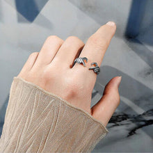 Load image into Gallery viewer, Hand Heart Shape 925 Sterling Silver Open Ring