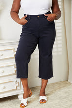 Load image into Gallery viewer, Judy Blue Full Size High Waist Tummy Control Garment Dyed Wide Cropped Jeans