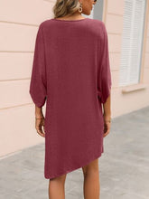 Load image into Gallery viewer, Round Neck Three-Quarter Sleeve Tee Dress