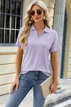 Load image into Gallery viewer, Pocketed Johnny Collar Short Sleeve Blouse