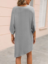 Load image into Gallery viewer, Round Neck Three-Quarter Sleeve Tee Dress