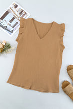 Load image into Gallery viewer, Ruffle Shoulder V-Neck Top