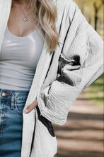 Load image into Gallery viewer, Textured Open Front Long Sleeve Cardigan