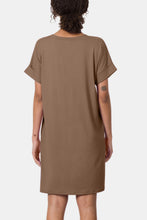 Load image into Gallery viewer, Zenana Rolled Short Sleeve V-Neck Dress