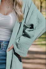 Load image into Gallery viewer, Textured Open Front Long Sleeve Cardigan