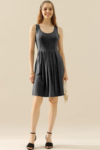 Load image into Gallery viewer, Doublju Full Size Round Neck Ruched Sleeveless Dress with Pockets