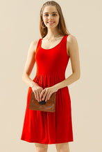 Load image into Gallery viewer, Doublju Full Size Round Neck Ruched Sleeveless Dress with Pockets