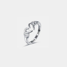 Load image into Gallery viewer, Hand Heart Shape 925 Sterling Silver Open Ring