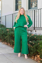 Load image into Gallery viewer, Double Take Full Size Textured Long Sleeve Top and Drawstring Pants Set